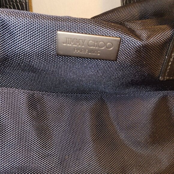 Jimmy Choo Soft Canvas Navy Parfums Large Weekend Travel Carry-on Bag - Picture 4 of 11